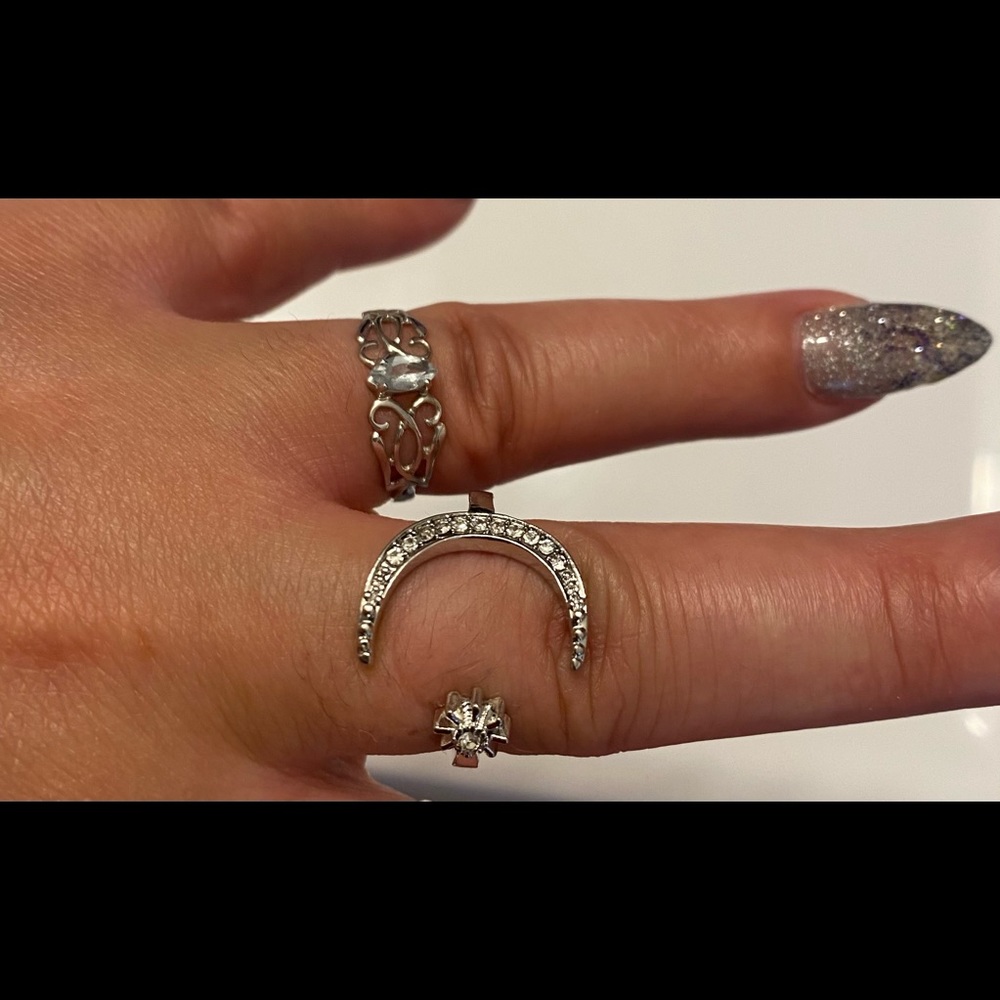 Moon and crescent ring - Picture 3 of 4